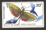 Sellos de Africa - Rwanda -  insecto, phymateus bruneri 