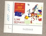 Stamps : Europe : Monaco :  XXX Aniversario asociacion UE