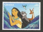 Stamps Ghana -  pocahontas, meeko y flit