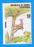 Stamps : Africa : Equatorial_Guinea :  Subiendo a la Palmera