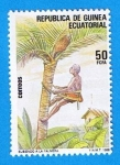 Sellos de Africa - Guinea Ecuatorial -  Subiendo a la Palmera