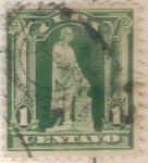 Stamps : America : Cuba :  pi CUBA estatua 1c