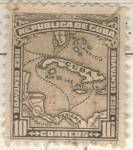 Stamps : America : Cuba :  pi CUBA isla 10c NUEVO
