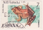 Stamps : Europe : Spain :  Rana roja - Rana temporaria