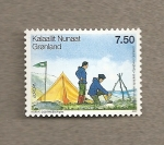 Sellos de Europa - Groenlandia -  100 Aniv de los Boys Scouts