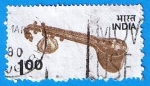 Sellos de Asia - India -  Instrumento Musical