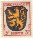 Stamps Germany -  ALEMANIA 1945 Freimarken: Wappen der Lander der franzos. Zone und deutsche Dichter - Pfalz 3