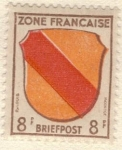Stamps Germany -  ALEMANIA 1945 Freimarken: Wappen der Lander der franzos. Zone und deutsche Dichter - 