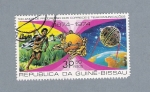 Stamps : Africa : Guinea_Bissau :  100 años de Progreso dos correos e Telecomunicaciones
