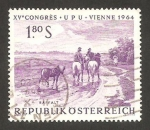 Stamps Austria -  15 congreso de la unión postal universal, en Viena