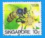 Stamps Asia - Singapore -  Abeja