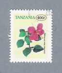 Sellos de Africa - Tanzania -  Hibiscus Rosa