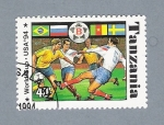 Stamps Tanzania -  Campeonato del Mundo de Futbol USA'94