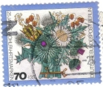 Stamps Germany -  pi ALEMANIA 1974 25 jahre wohlfahrtsmarken 70+35