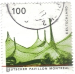 Stamps Germany -  pi ALEMANIA 1997 deutscher pavillon montreal 100 2