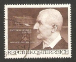Stamps Austria -  inauguración del centro anton bruckner, compositor