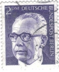 Stamps : Europe : Germany :  ALEMANIA 1970 (Y352) Presidente G.Heinemann. Alemania Federal (DBP) 2