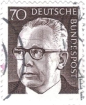 Stamps Germany -  ALEMANIA 1970 (Y513) Presidente G.Heinemann. Alemania Federal (DBP) 70
