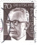 Sellos del Mundo : Europa : Alemania : ALEMANIA 1970 (Y513) Presidente G.Heinemann. Alemania Federal (DBP) 70