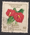 Stamps : America : Colombia :  Anthurium Andreanum.