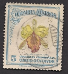 Stamps : America : Colombia :  Orquídeas Colombianas: Cattleya dowiana aurea