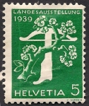 Stamps : Europe : Switzerland :  Árbol y Ballesta.-Version Alemán