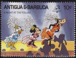 Stamps Antigua and Barbuda -  Antigua & Barbuda 1989 Scott 1212 Sello ** Walt Disney Michey Noche en el Follies Paris 10c Philexfr