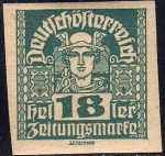 Stamps Austria -  Austria 1920-1 Scott P38 Sello Nuevo Mercurio Osterreich 
