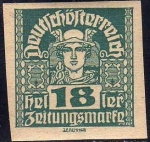 Sellos de Europa - Austria -  Austria 1920-1 Scott P38 Sello Nuevo Mercurio Osterreich 