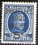 Stamps Belgium -  Belgica 1929 Scott 197 Sello Nuevo * Rey Leopoldo I Sobreimpresionado Belgique 