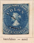 Stamps Chile -  Colon Ed 1853