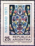 Stamps Argentina -  Navidad 1971