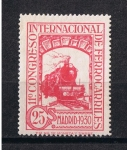 Stamps Spain -  Edifil  475  XI  Congreso internacional de Ferrocarriles   