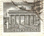 Stamps Germany -  ALEMANIA 1949 Freimarken: Berliner Bauten - Brandemburger Tor1