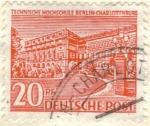 Sellos del Mundo : Europa : Alemania : ALEMANIA 1949 Freimarken: Berliner Bauten - Technische hochschule berlin-charlottenburg 20