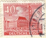 Sellos de Europa - Alemania -  ALEMANIA 1949 (Y38) Freimarken: Berliner Bauten - Berlin schoneberg rudolf wilde platz 40