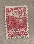 Stamps Austria -  Emperador Francisco José a caballo