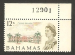 Stamps Bahamas -  elizabeth II, jardín publico 