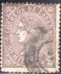 Sellos de Europa - Espa�a -  ESPAÑA 1868 98 Sello Isabel II 50m Usado Espana Spain Espagne Spagna 