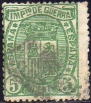Sellos de Europa - Espa�a -  ESPAÑA 1875 154 Sello I Republica Impuesto de Guerra 5c usado Espana Spain Espagne Spagna 