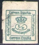 Stamps Spain -  ESPAÑA 1876 173 Sello Corona Real 1/4c usado Espana Spain Espagne Spagna 