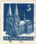 Stamps Germany -  pi ALEMANIA monumentos 1948 5 3