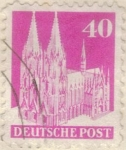 Stamps Germany -  pi ALEMANIA monumentos 1948 40