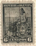 Stamps America - Argentina -  ARGENTINA 1899-1903 6r