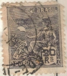Stamps Brazil -  BRASIL 1931-34 (RHM276) Filigrana cruzeiro 20r