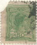 Sellos de America - Brasil -  BRASIL 1918 (RHM157) Alegorias Republica e InstruÇao sem filigrana 50r