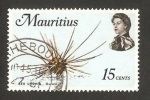 Sellos del Mundo : Africa : Mauritius : elizabeth II, fauna marina, erizo de mar