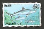 Sellos del Mundo : Africa : Mauricio : pez tiburón 