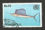 Stamps Mauritius -  pez volador