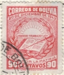 Sellos del Mundo : America : Bolivia : pi BOLIVIA 1943 honor trabajo ley 90c